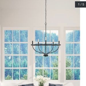 Chandelier Matte Black New